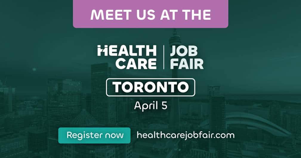 Members of the Ontario Health atHome team will be attending this year’s Healthcare Job Fair in Toronto on April 5.